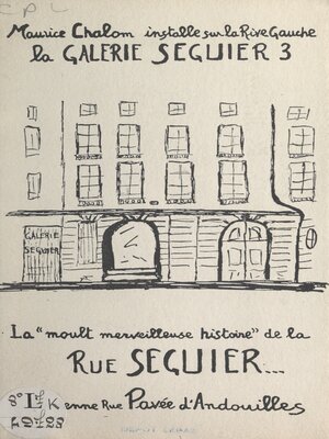 cover image of La "moult merveilleuse histoire" de la rue Séguier